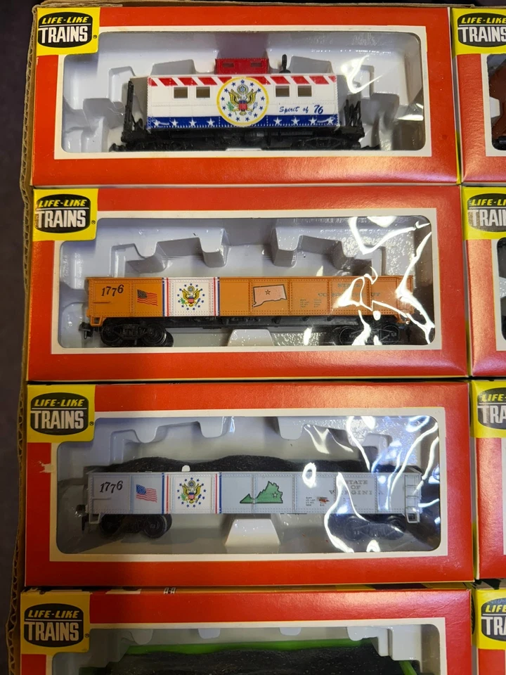 Vintage Raro HO Life-Like Spirit of 1776 Conjunto de Trem Completo com Carros, Motor - Imagem 4 de 4