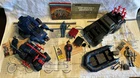 Vintage GI Joe/Cobra STINGER, ASP, FERRET ATV, NIGHT LANDING w/ Figures & Extras