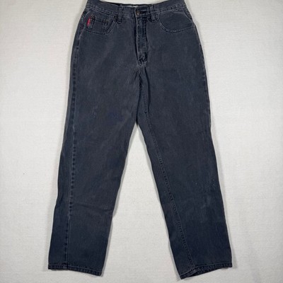 Vintage Bugle Boy Jeans 750 Series Mens 30x30 Faded Black Denim Straight Leg 90s
