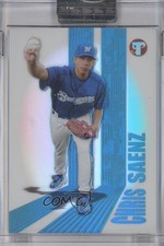 2004 Topps Pristine Uncirculated Refractor 306/999 Chris Saenz #167 0u7