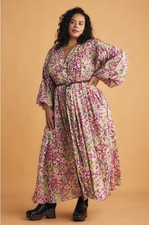 Bohemian Traders Rima Smock Maxi Dress Sz 20 AU Floral Cotton Boho Plus Size