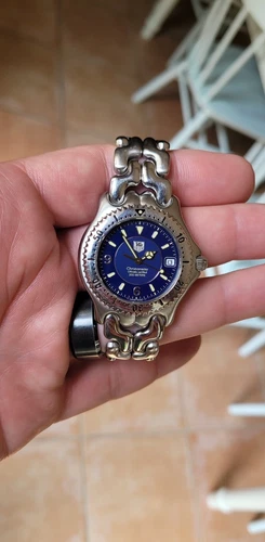 Tag Heuer WG5114.BA0423 Mens SEL Automatic Chronometer Watch Blue Silver Link