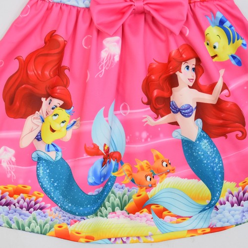 Ariel Prinzessin Kleid ärmelloser Rock Baby Cosplay Blume Schleife Kleid Mode - Bild 22 von 49