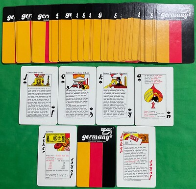 #ad Old Vintage 1971 Unusual Non Standard ** GERMAN TRAVEL * Playing Cards TRANSLATE GBP 18.45
