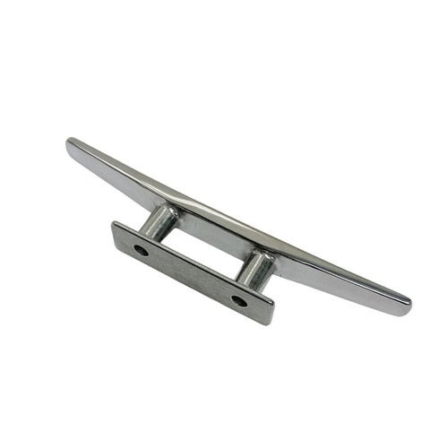Marine Rope Yacht Stainless Steel T316 Low Flat Cleat Flat Top Dock Deck 8" - Foto 3 di 6