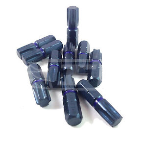 T25 TORX V5 IMPACT DRIVER BITS SCREWDRIVER INSERT TORX BIT 25mm TOUGHENED