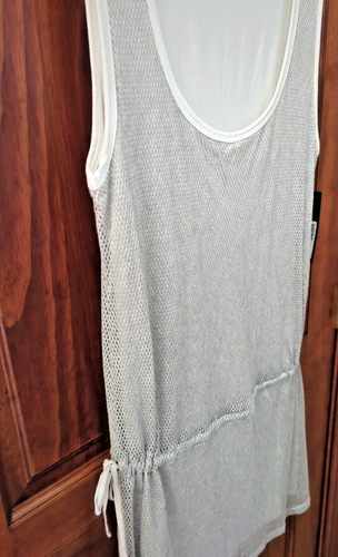 Payne Emit Dress Pewter GRAY Mesh Large NWT Modal Rayon Made in USA Designer - Picture 6 of 10