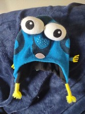EUC Finding Nemo Winter Knit Hat Disney Pixar One Size Beanie blue Kids Unisex