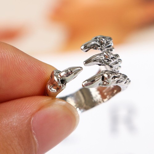 Creative Vintage Jewelry Dragon Claw Stainless Steel Eagle Titanium Steel Ring - Picture 5 of 9
