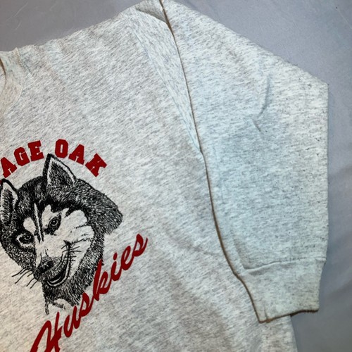 Vintage 90s Crewneck Sweatshirt Heritage Oak Huskies YOUTH SIZE * - Picture 16 of 19