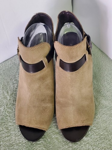 FRANCO SARTO Womens Brown Leather Comfort Open Toe Heel Sandals Size 9.5 | - Picture 2 of 11