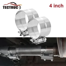4" Stainless Steel Exhaust Clamp,Universal Muffler Clamp Lap Joint,Band Clamp