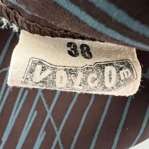 Volcom Men's 38 Brown Gray Striped Board Shorts Bathing Suit Swim Trunks - Picture 3 of 5