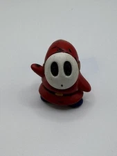 Shy Guy Mini Figure 2007 Nintendo Super Mario Bros 1.5” Toy Red Cloak White Mask