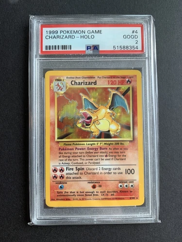Pokémon Charizard Base Holo Unlimited 4/102 PSA 2  (51588354)