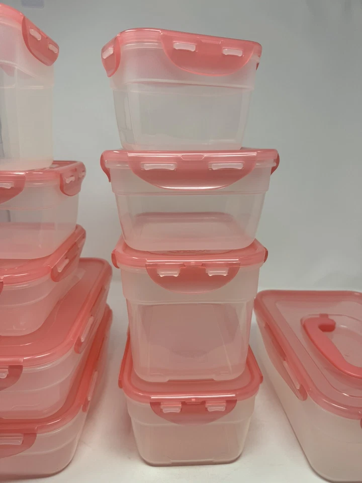 LOCK N LOCK Food Storage Container 10 Pc Set Plastic Kitchen Organizer Leakproof - Image 4 of 4
