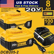 Replacement For DeWalt 20V 9.0Ah MAX DCB206-2 DCB207-2 Li-ion Battery / Charger