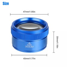  40X30 Magnifying Loupe Jewelry Eye Glass Magnifier Jewelers Loop Pocket US fb