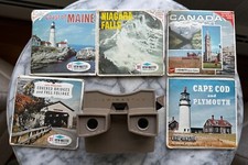 Vintage Sawyer Viewmaster with 5 Slide Packets - 15 reels