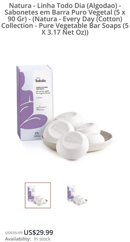 Natura Totodia Vegetable Based Algadon 4 Individual Soaps Luxury Imported - Picture 3 of 8