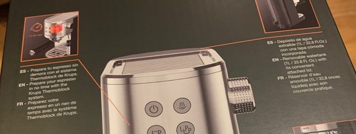 NEW KRUPS ESPRESSO MACHINE PUMP ESPRESSO DIVINE XP444 FOR HOME USE COFFEE NIB - Picture 5 of 9