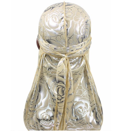Men Silk Cap Wrap Satin Long Tail Doo Durag Headwear Pirate Bandana Turban Hat" - Bild 40 von 67