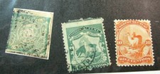 Peru  Stamp Scott# 14,16 Used, 17 MH  Coat of Arms, Liama 1866-68 L446