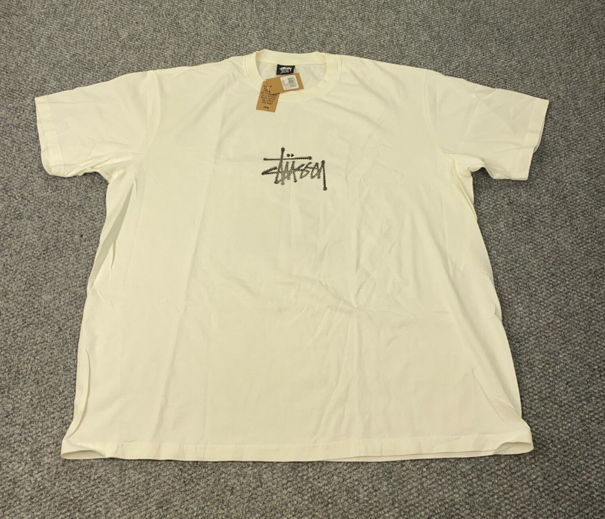 Stussy Surf Tomb Pigment Dyed Tee Mens XXL Natural Made In