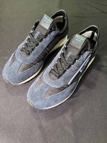 PRADA ITALY MADE SNEAKERS 2EG276 SHOES PRADA 9.5 FITS US 10.5 43.5 AUTHENTIC - Picture 4 of 24
