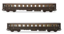 RIVAROSSI HR4367 Scala HO Set 2 carrozze livrea castano/isabella epoca IIIb FS