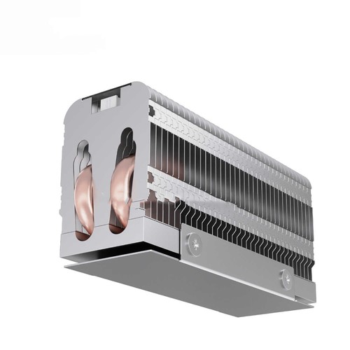 M.2 SSD Heatsink Copper Heat Pipes & Aluminum Radiator Fin + Temperature Display - Picture 4 of 11