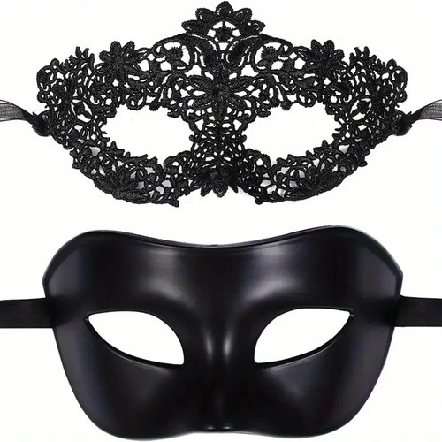 2pcs Couple Mardi Gras Venetian Masquerade Ball Mask Party Collection Halloween - Picture 7 of 9