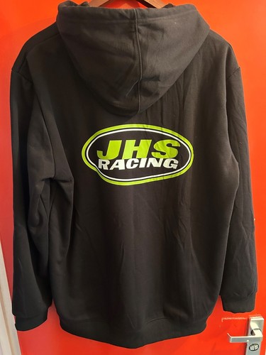 JHS Racing Track Day Hoodie, Black With White & Green JHS Logo SIZE Large - Picture 4 of 4