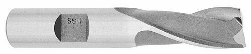 Drill America DWC High-Speed Steel End Mill - 4 Flute, Square End, 8mm Diameter, 3/8" Shank - View #8