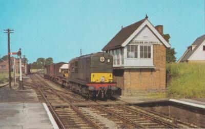 Eisenbahn Postkarte BR Class 16 D8405 Burnham-on-Crouch Stellwerk Diesellok