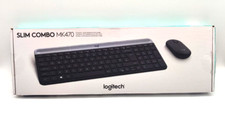 Logitech MK470 Slim Combo Kabelloses Tastatur-Maus-Set - Graphit QWERTY UK-Engli