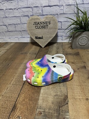 Crocs Adult Mens 8 Womens 10 Classic Spray Dye Tie Dye Clog  display picture 2