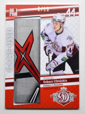 2019-20 KHL Dinamo Riga Stick #DRG-S04 Oskars Cibulskis 06/10