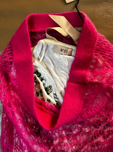 No21 jupe offres jupe tricotée de bijoux mohair laine tricotée tricot luxe emblématique neuf