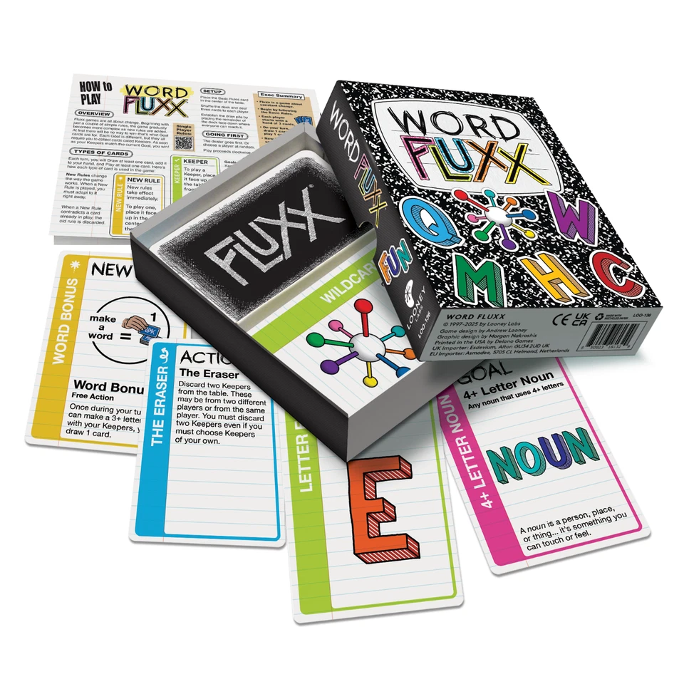 Word Fluxx Card Game Looney Labs LOO 136 Family Letters Alphabet Educational - Image 3 of 4