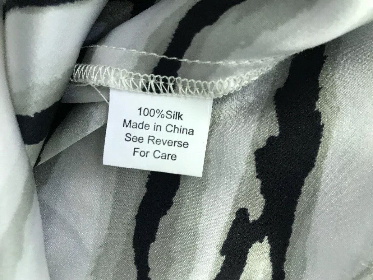Y2K Womens Size XS 0 2 Tank Top Zebra Print 100% Silk $198