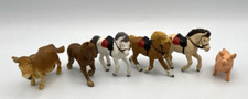 Safari Ltd Farm Animals Cow Bull Pig Horse Pony Toy Figure Vintage Lot 6