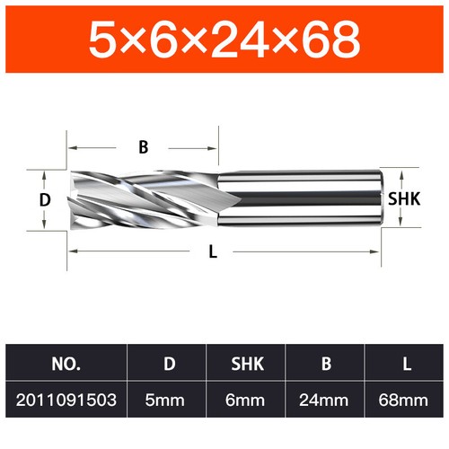 4 Flute Dia 1mm-30mm HSS Straight Shank End Mill Slot Drill CNC Milling Cutter - Picture 32 of 49