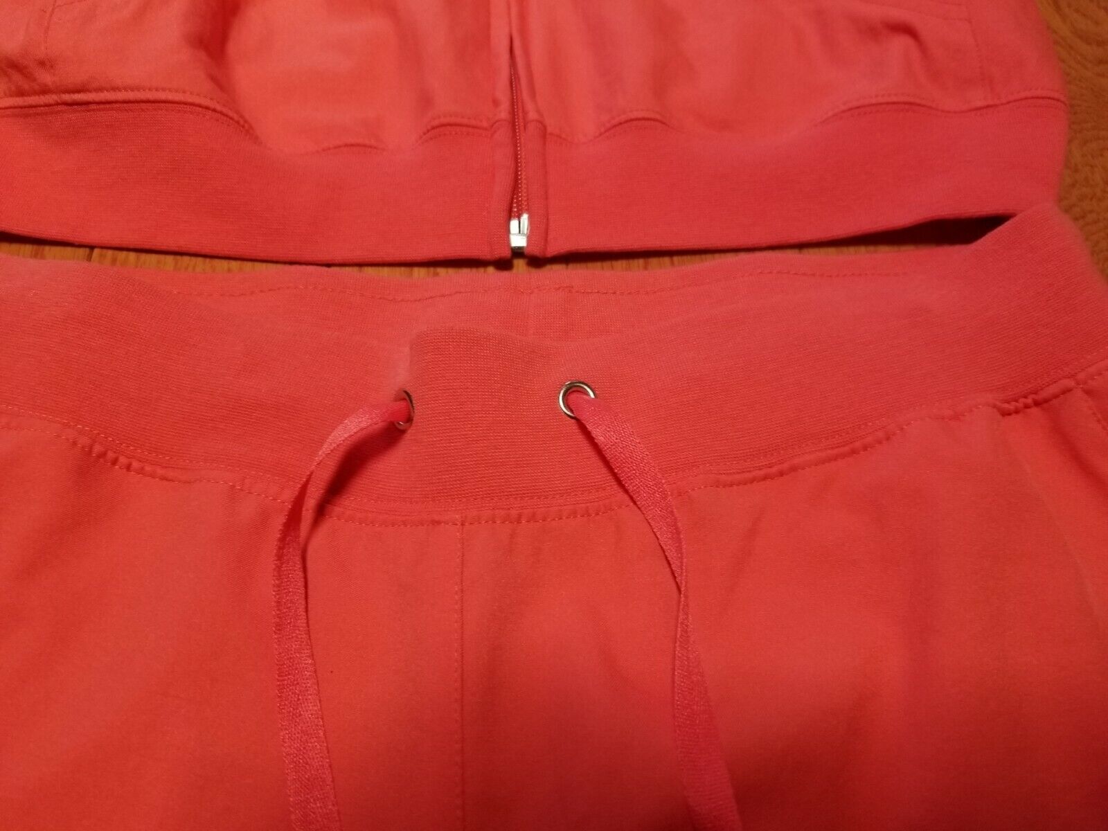 NEW YORK AND COMPANY CORAL ORANGE HOODED VEST AND… - image 3