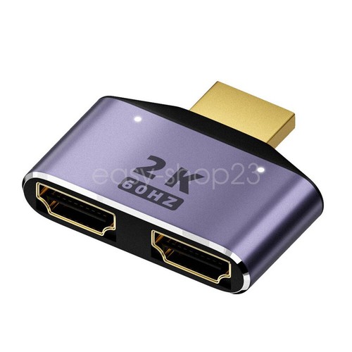 HDMI Port Male to Female 1 Input 2 Output Splitter Adapter Converter HD 2K 60Hz - Picture 12 of 15