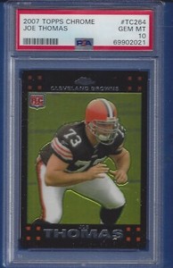 2007 Topps Chrome #TC264 Joe Thomas RC Rookie HOF PSA 10