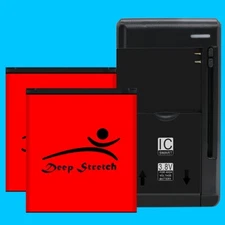 Bundle of 2x 2220mAh ChinoBaTT01 Battery Charger for Unimax UMX U683CL CellPhone