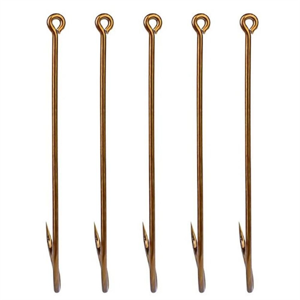 Strength Barbed Fishing Hooks Long Shank Hooks Long Handle Hooks