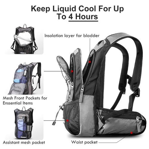 Hydration Pack, Insulated Hydration Backpack with 2L BPA Free Water Bladder a... - Picture 2 of 9
