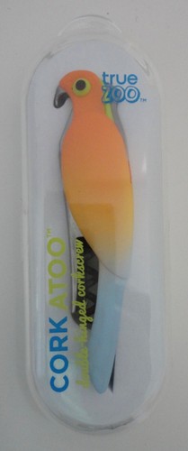 True Zoo CORKATOO Papagei Vogel Doppelklappkorkenzieher orange blau NEU